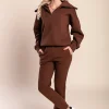 Completo tuta in cotone, marrone