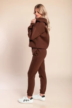 Completo tuta in cotone, marrone