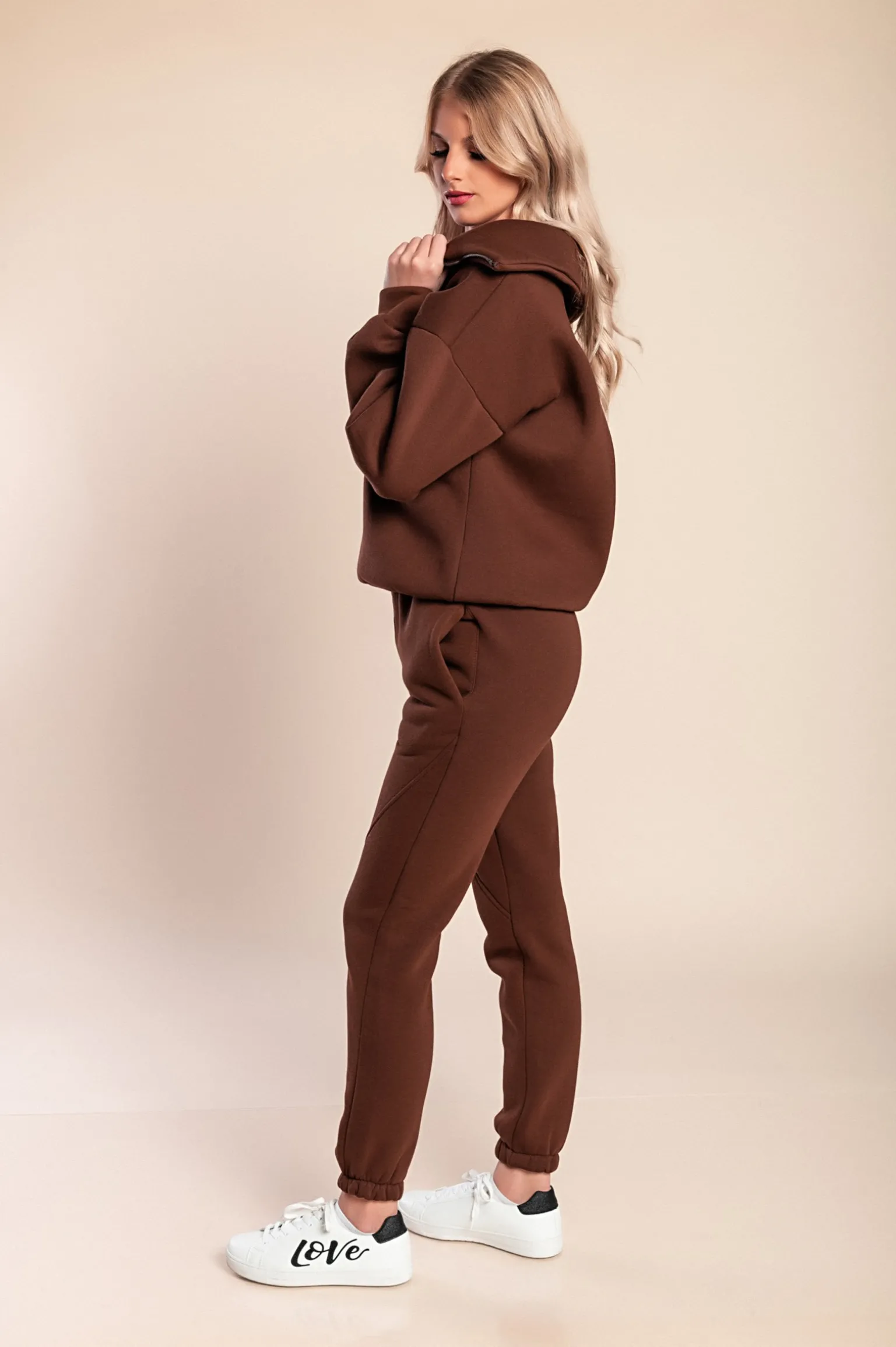 Completo tuta in cotone, marrone
