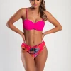 Costume due pezzi con reggiseno imbottito, fucsia