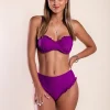 Costume due pezzi con volant, viola
