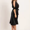 Elegante abito midi con cut-out Thiena, nero