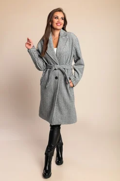 Elegante cappotto abbottonato, nero