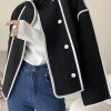 Elegante cappotto corto, nero