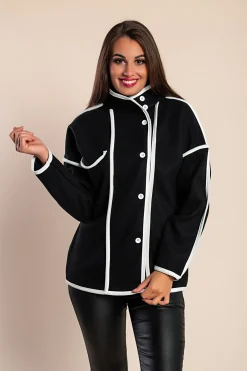 Elegante cappotto corto, nero