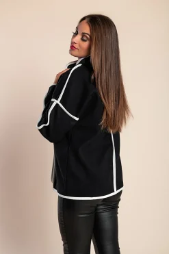 Elegante cappotto corto, nero