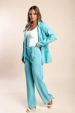 Elegante completo blazer e pantaloni, menta