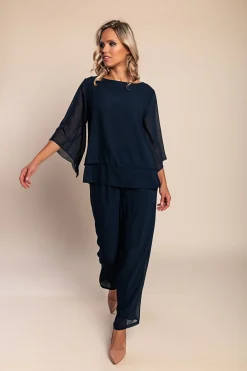 Elegante set da 2 pezzi, blu scuro