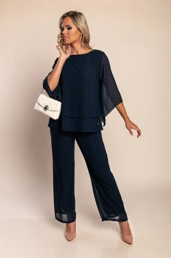 Elegante set da 2 pezzi, blu scuro