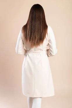 Elegante trench con bottoni, beige