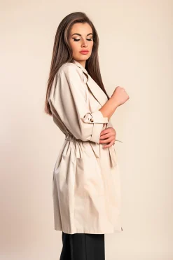 Elegante trench in cotone, beige