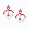 Eleganti orecchini a forma di cuore, ART365, colore rosso