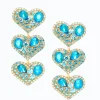 Eleganti orecchini pendenti con diamanti decorativi, blu