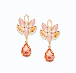 Eleganti orecchini pendenti, ART374, rosso