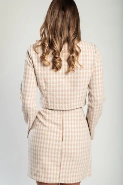 Giacca corta in tweed, beige
