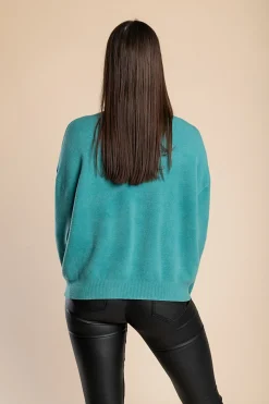 Giacca in maglia con cerniera, verde