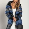 Giacca lunga con cappuccio, 2217, blu