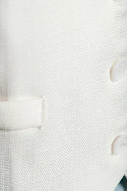 Gilet elegante con bottoni, bianco