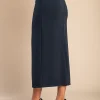 Gonna midi elegante, blu