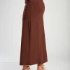 Gonna midi elegante, marrone