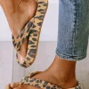 Infradito stampa leopardo, leopardo