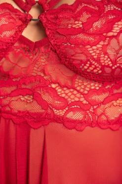 Intimo in pizzo Coban, rosso