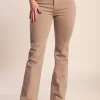 Jeans a zampa, cammello