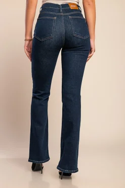 Jeans a zampa d'elefante, blu scuro