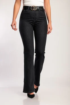 Jeans a zampa d'elefante, grigio