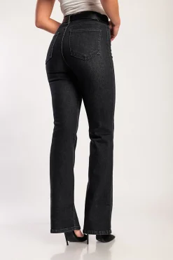 Jeans a zampa d'elefante, grigio