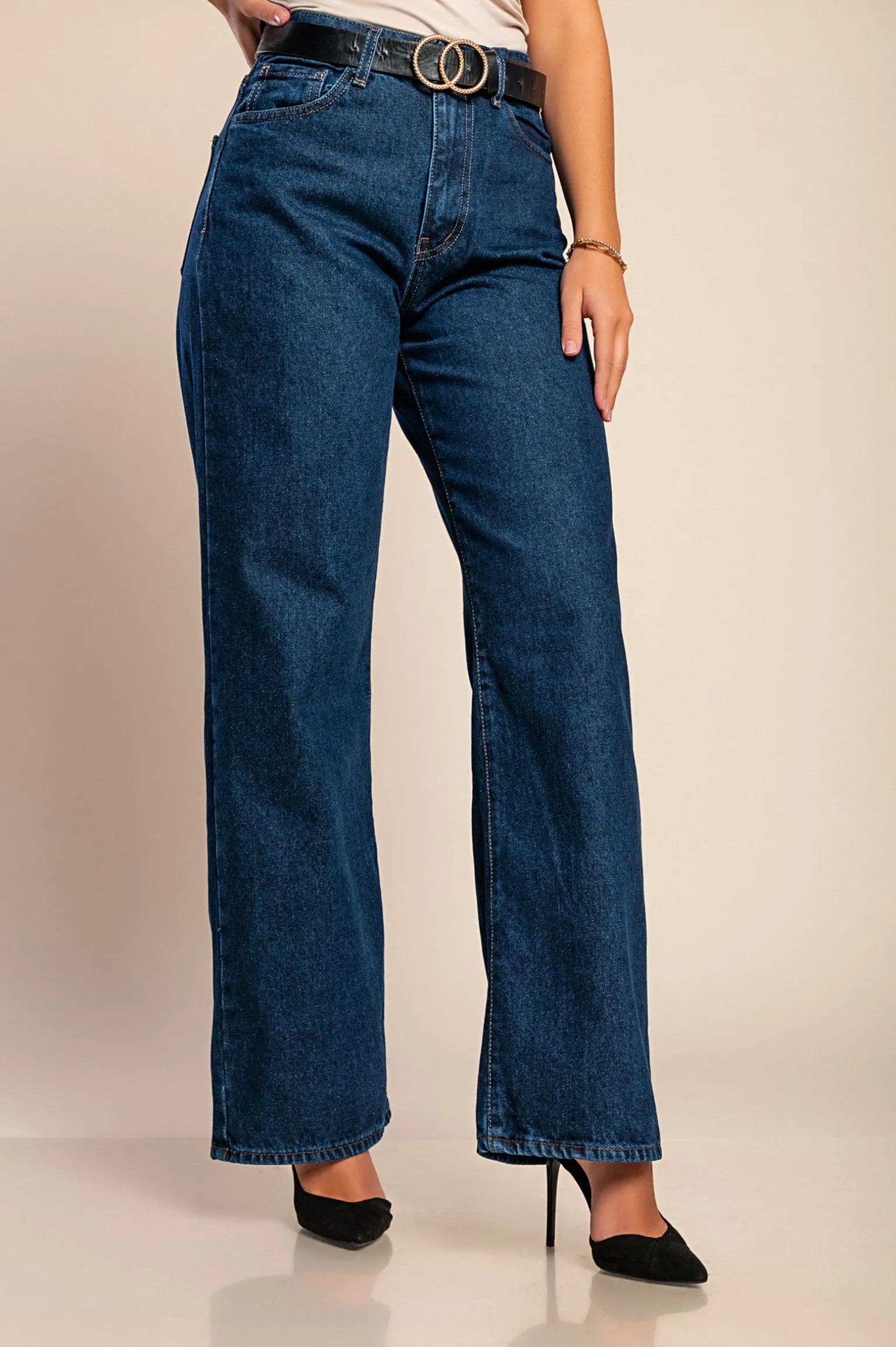 Jeans dritti, blu scuro