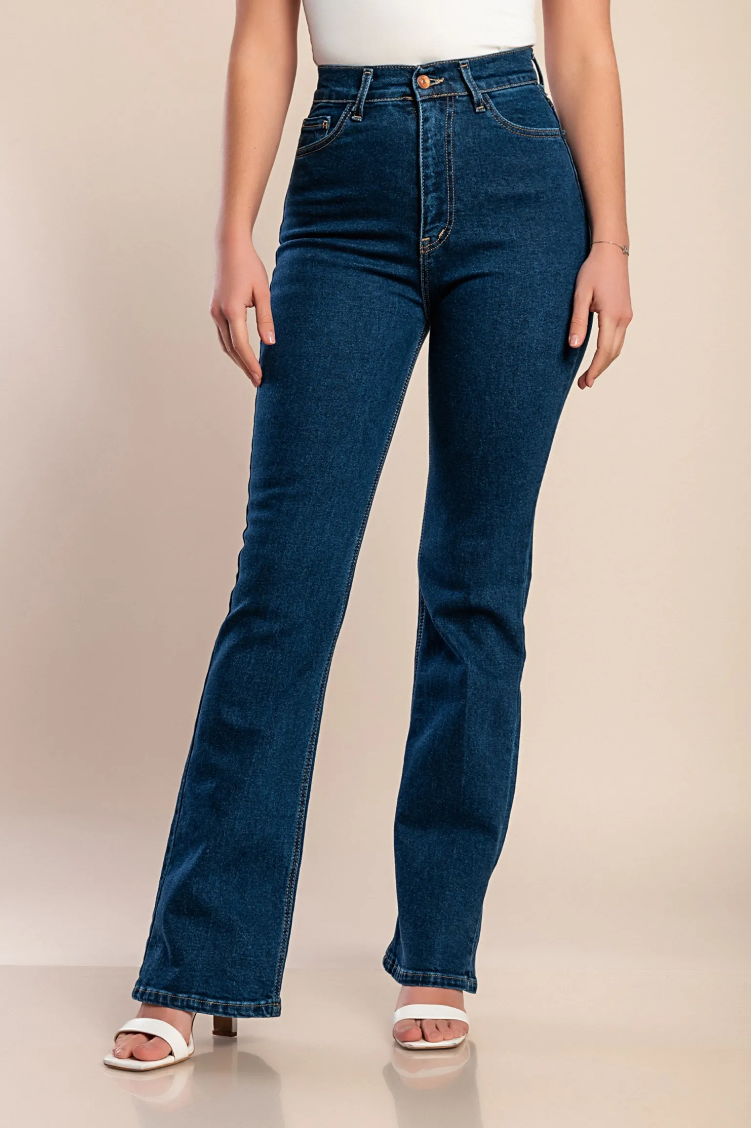 Jeans svasati, blu
