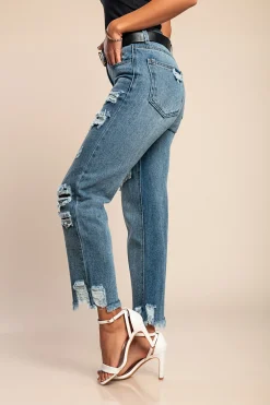 Jeans tagliati con stampa con orlo sfilacciato Alexandria, verde