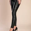 Leggings alla moda a vita alta, neri