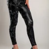 Leggings con fodera e vita ampia, nero