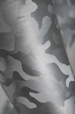 Leggings con fodera e vita ampia, colore argento