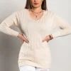 Maglia con maniche lunghe, beige