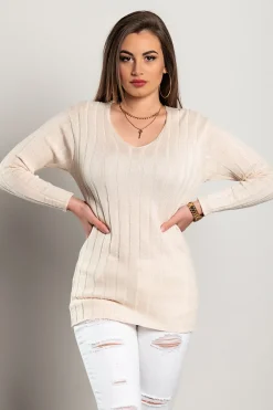 Maglia con maniche lunghe, beige
