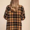 Maglia morbida con stampa scozzese, cammelli