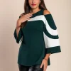 Maglietta con le maniche a campana Ninita, verde scuro