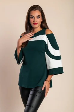 Maglietta con le maniche a campana Ninita, verde scuro