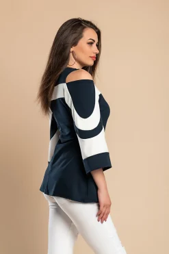 Maglietta con le maniche a campana Ninita, blu scuro