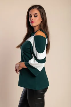 Maglietta con le maniche a campana Ninita, verde scuro