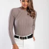 Maglietta in maglia a maniche lunghe, fango