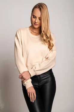 Maglietta sportiva a maniche lunghe in cotone  Avesta, beige