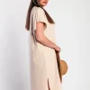 Mini abito con maniche ampie, beige