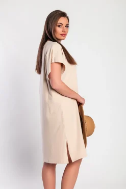 Mini abito con maniche ampie, beige