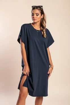 Mini abito con maniche ampie, blu scuro