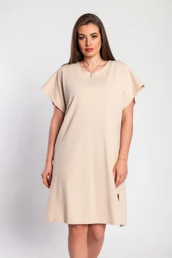 Mini abito con maniche ampie, beige