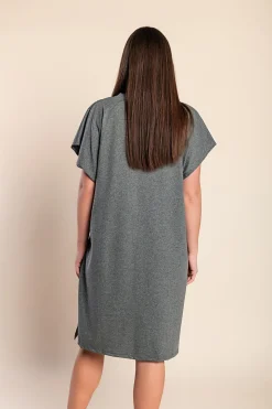 Mini abito con maniche ampie, grigio